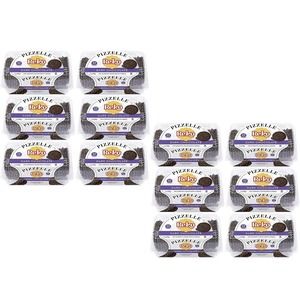 12 Packs - Reko Dark Chocolate Pizzelle Italian Waffle Cookie 7oz each pack